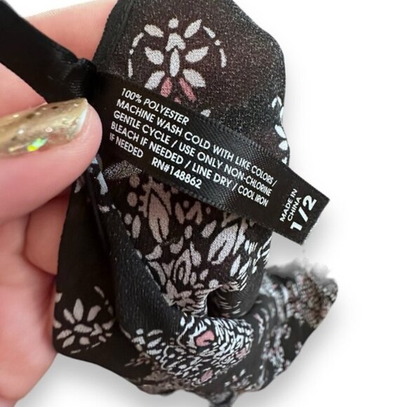 Women’s torrid 1 2 Black Mandala Print Chiffon Kimono Duster 14 16 18 20 1X 2X - Picture 13 of 14